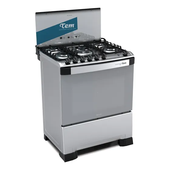 Cocina Tem Celebración Plus color acero inoxidable con puerta con visor 220V