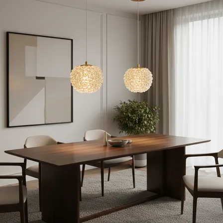 Luminária Pendente De Cristal Para Canto Decorativo E Quarto 127/220v 2 Un.