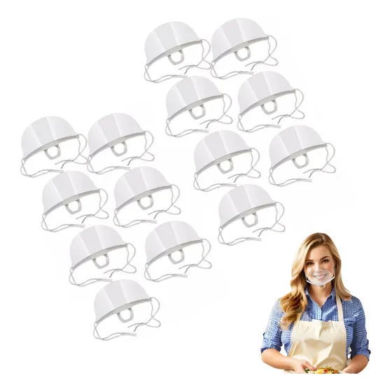 50 Piezas Cubrebocas Transparente Antivaho Reutilizable