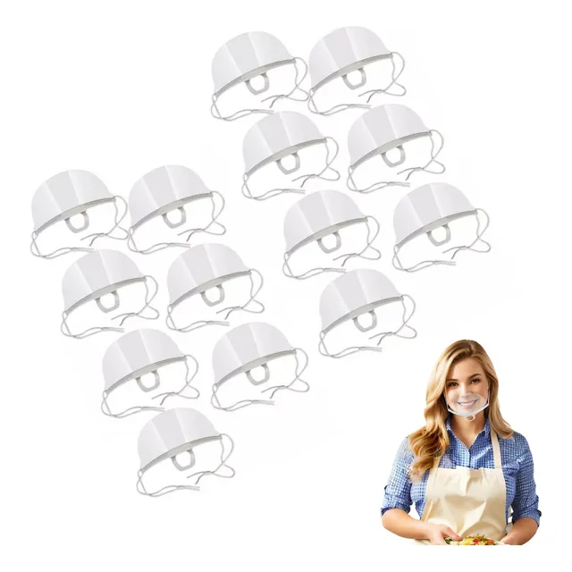 50 Piezas Cubrebocas Transparente Antivaho Reutilizable