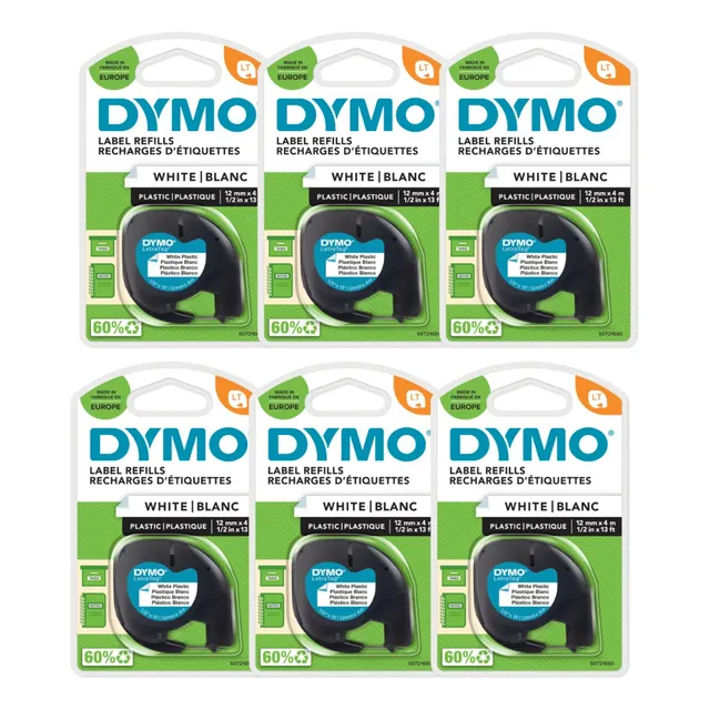 Dymo® Letratag Plástico - 6 Rollos