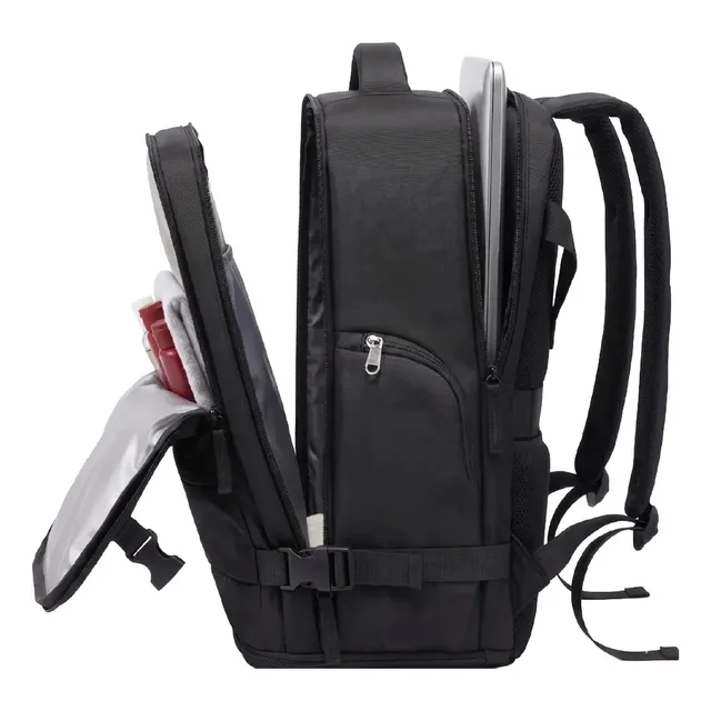 Mochila Viaje Carry On Avion Porta Notebook Waggs Negro Lisa Liso