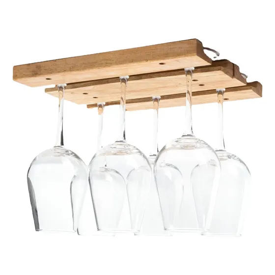 Soporte De Madera Para Copas De Vino