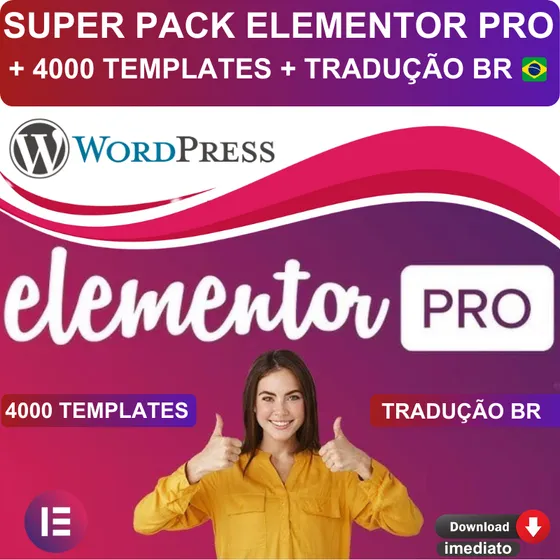 Super Pacote Elementor Pro + 4000 Templates