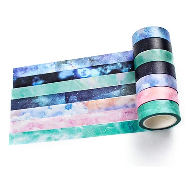 Yubbaex Galaxy Washi Tape Set Cintas Decorativas Extra Larga