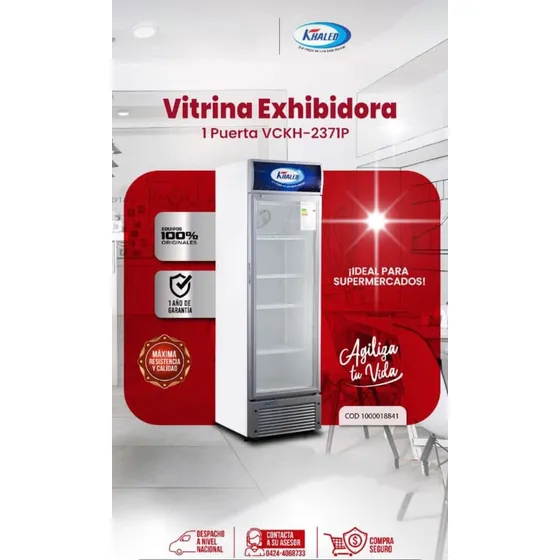 Vitrina Exhibidora De 1 Puerta Khaled Nuevas !!!