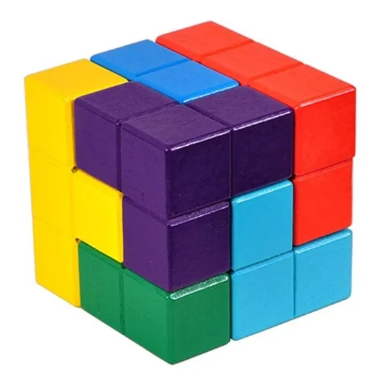 Cubo Rubik Soma Puzzle Madera Rompecabezas Tridimensional Color de la estructura Multicolor