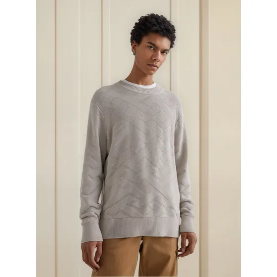 Saco Gris Amplio De Punto Para Hombre Tommy Hilfiger