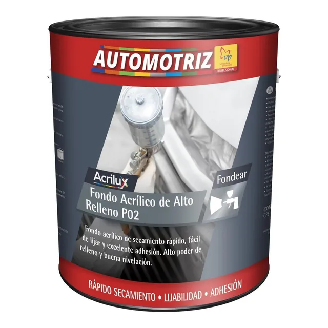 Fondo Acrílico De Alto Relleno P02 Vp Automotriz Galón