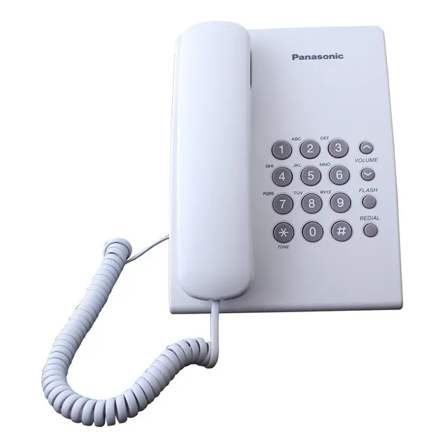 Teléfono Panasonic De mesa KX-TS500FXW fijo - color blanco