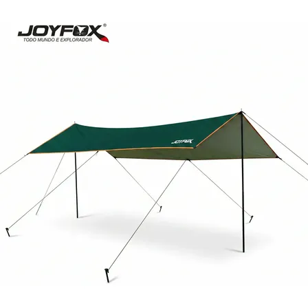 Joyfox Gazebo 5x3m barraca camping tenda portátil tela toldo verde claro Inclui dois postes de suporte