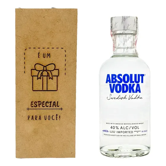 Kit Presente Vodka Absolut 200ml