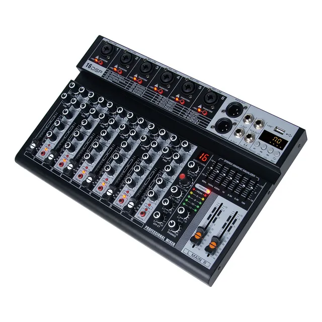 Himylife Mezcladora Mixer De 6 Canales 16 Efectos Bluetooth Usb