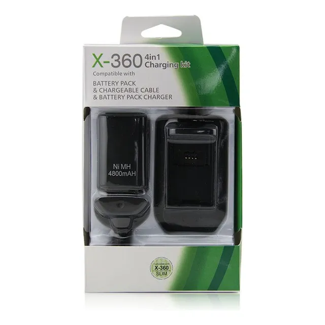 Bateria Mando Xbox 360 + Cable + Cargador Kit Completo