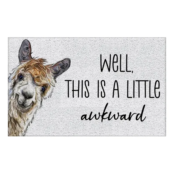 Felpudo Divertido Llama Para Exterior Well This Little Al 17
