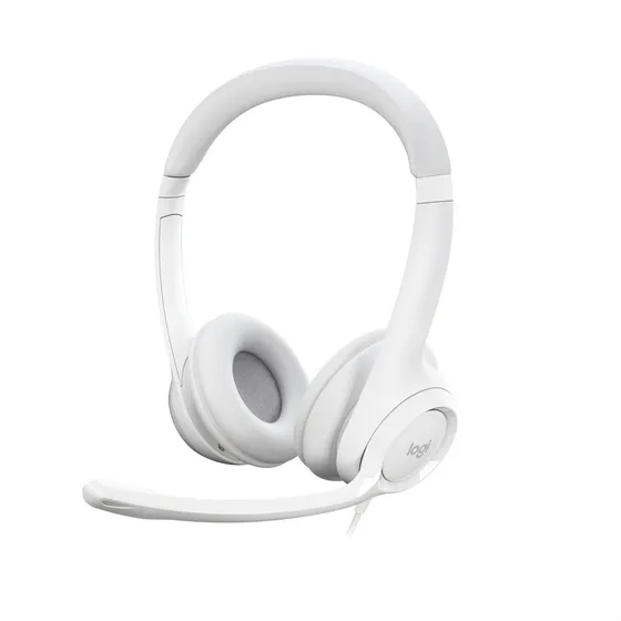 Logitech H390, Diadema Usb, Mic Sin Ruido Y Controles, White Color Blanco
