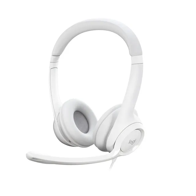 Logitech H390, Diadema Usb, Mic Sin Ruido Y Controles, White Color Blanco