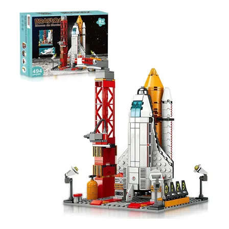 Blocos De Montar Estação Lançamento Espaço Nave Foguete 494 Nave Espacial