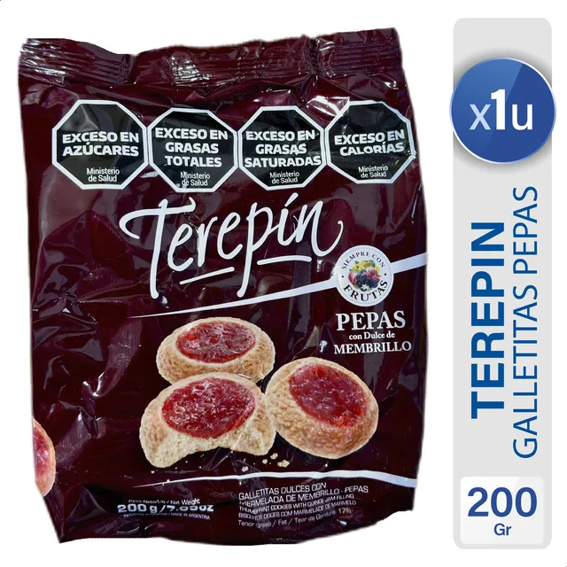 Galletitas Terepin Pepas Dulce De Membrillo Mermelada 