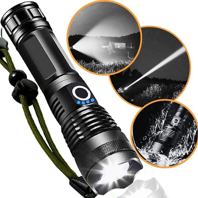Lanterna Tática Mais Forte Do Mundo T9 Potente Led Cree Usb Lanterna Tática Mais Forte Do Mundo T9 Potente Led Cree Usb