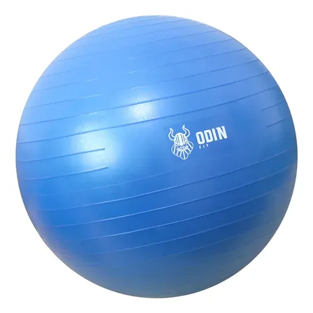 Bola Yoga Suiça Pilates Abdominal Gym Ball 55cm Bomba Grátis Cor Azul