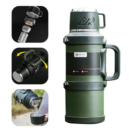 Termo Botella Infusor Acero Inoxidable 1,3l Termico Camping