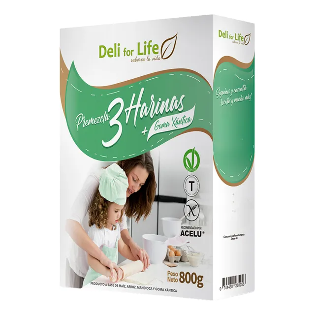 Mezcla De 3 Harinas Sin Gluten Deli For Life 5kg- Graviola