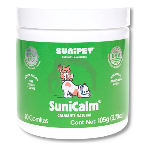 Sunicalm Calmante Natural Para Perros Y Gatos 70 Gomitas