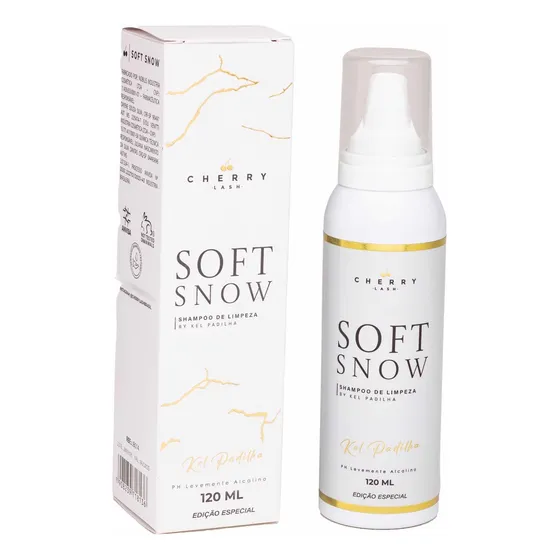 Espuma Limpeza Soft Snow Extensão Cílios Kel Padilha Cherry