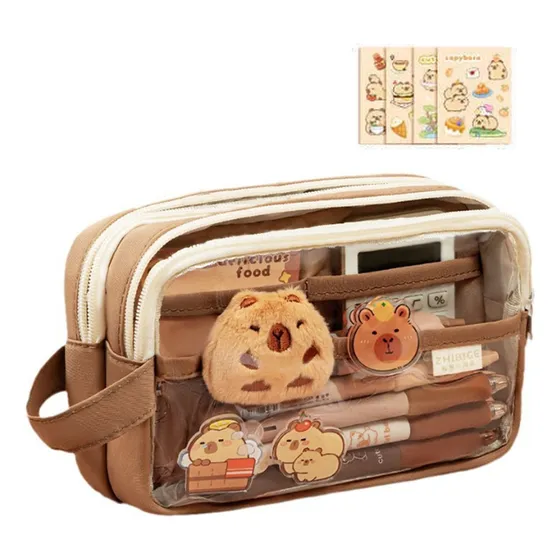 Estuche For Bolígrafos Estético Capivara, Hermosa Papelería