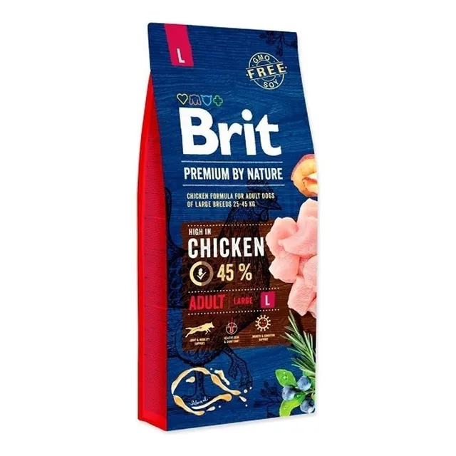 Alimento Brit Brit Premium by Nature Adult Large para perros adulto de raza grande sabor pollo de 15 kg
