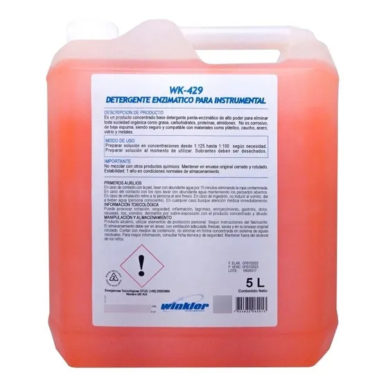 Detergente Enzimático Para Instrumental Wk-429  (5 Litros)
