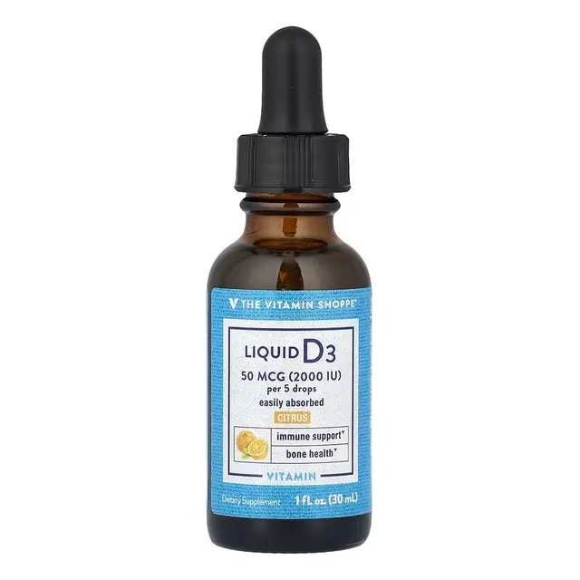 Vitamina D3 2000 Iu The Vitamin Shoppe 30 Ml Cítrico