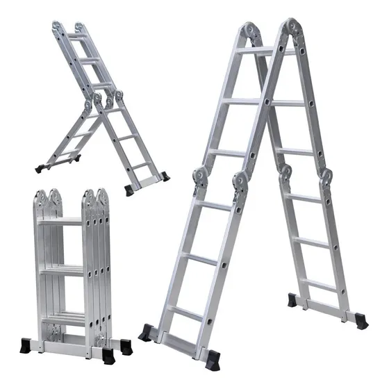 Escalera Andamio 12 Escalones De Aluminio Modelo Zgs-253