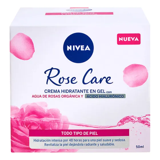 Crema Facial Hidratante En Gel Nivea Rose Care X 50 Ml