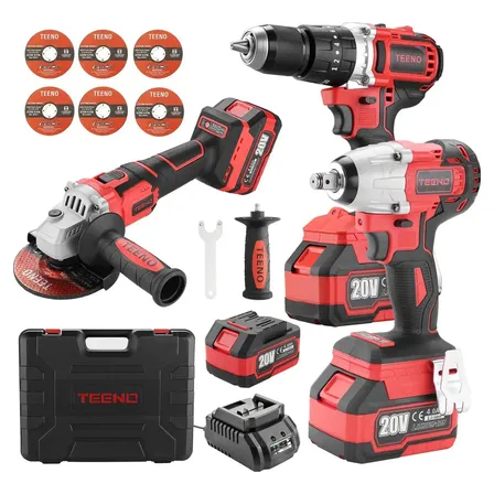 Kit De Llave De Impacto3799+ Rotomartillo911+esmeril Angular