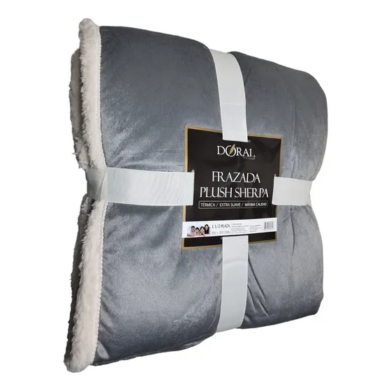 Frazada Plush Sherpa 1,5 Plazas Doral Soft Térmica