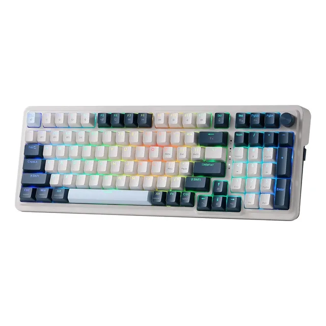 Teclado Redragon Eisa K686-rgb-pro Wireless Eng White/blue Teclado Blanco Idioma Inglés Us
