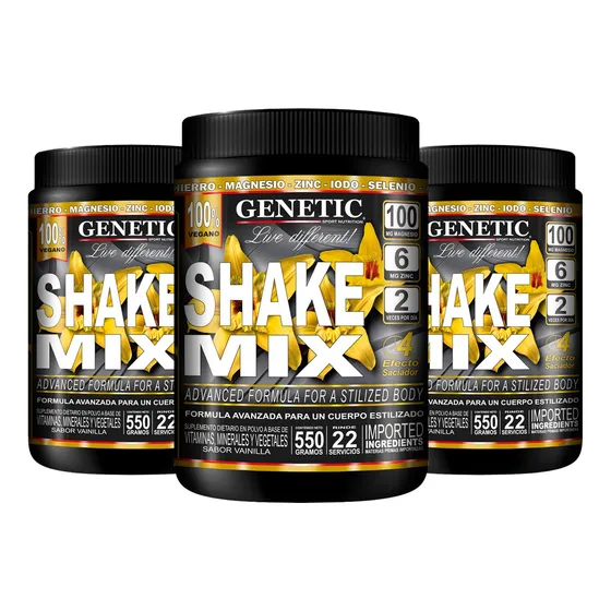 3 Batidos Shake Mix Reemplaza Comida Control Peso + Dieta