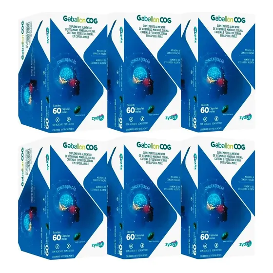 Gaballon Cog Kit Com 6 Caixas De 60 Cápsulas Cada
