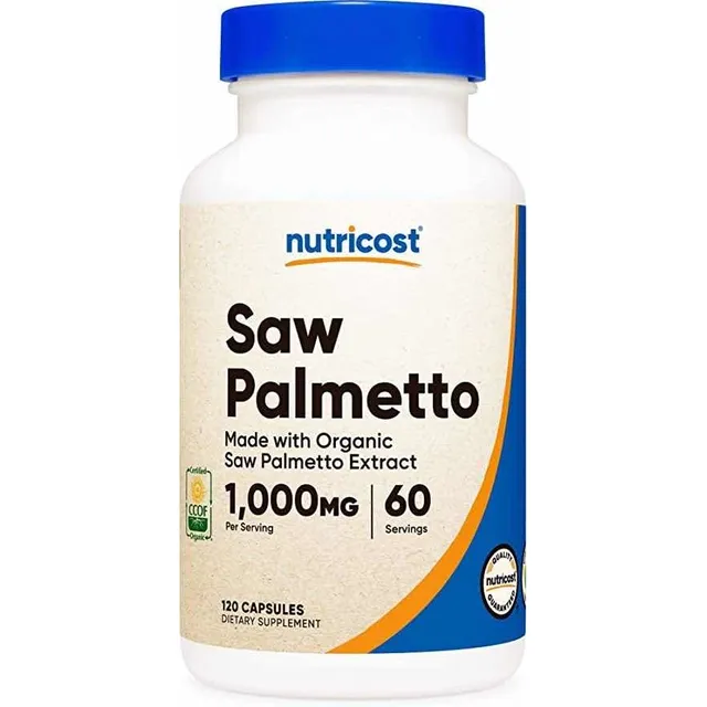 Original Nutricost, Saw Palmetto, 1000mg, 120cap, 60 Porcion