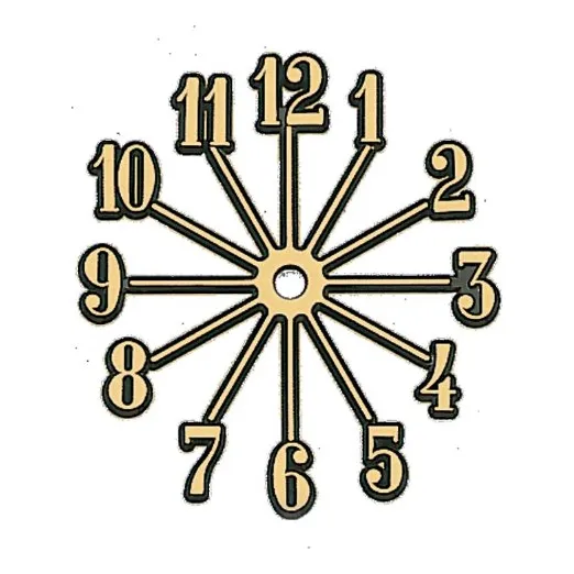 Numero Reloj Plastico 3.9 In