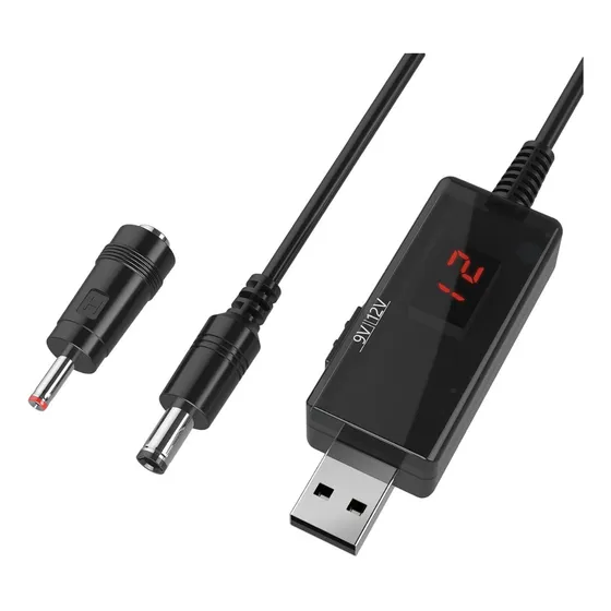 Cable Convertidor 2 En 1 Usb 5v A Dc 9v Y 12v Modem Router