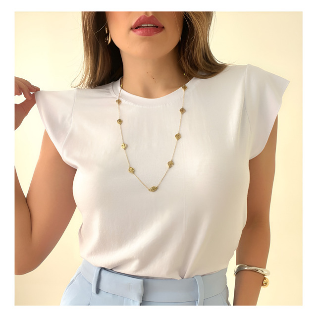 Blusa Feminina Básica Larga Muscle Tee Blusa Feminina Básica Larga Muscle Tee