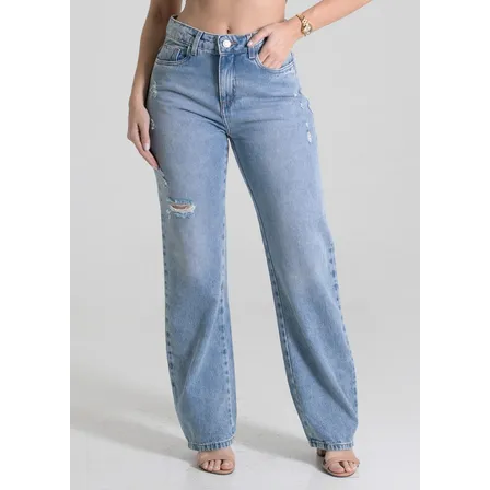 Calça Jeans Feminina Reta_279976 Sawary