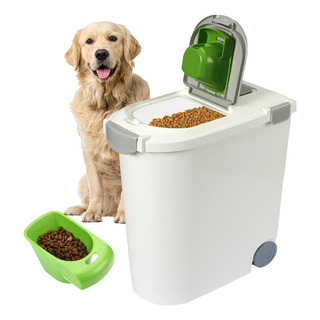 Bote Y Pala Contenedor Alimento Croquetas De Mascotas 15 Kg Color Blanco Pet King Pk3172 Bote Y Pala Contenedor Alimento Croquetas De Mascotas 15 Kg Color Blanco Pet King Pk3172