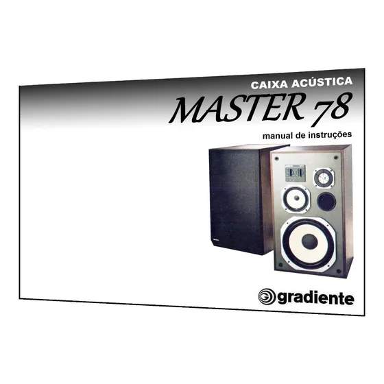 Manual Da Caixa Acústica Gradiente Master 78 (colorido)