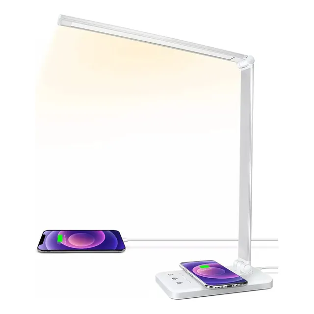Lampara De Escritorio Led C/ Cargador Inalámbrico Home Light