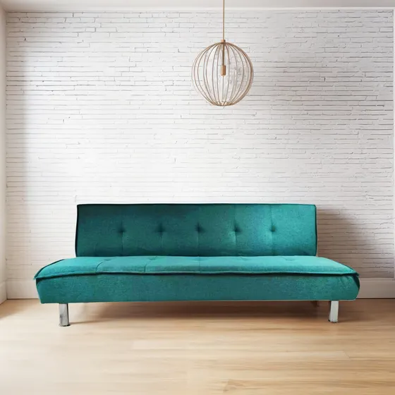 Futón Sofá Cama Ajustable 170x50x40 Cm Turquesa