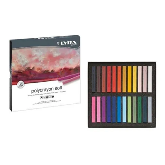 Pasteles Tiza Lyra Polycrayon Soft Suaves / 24 Colores